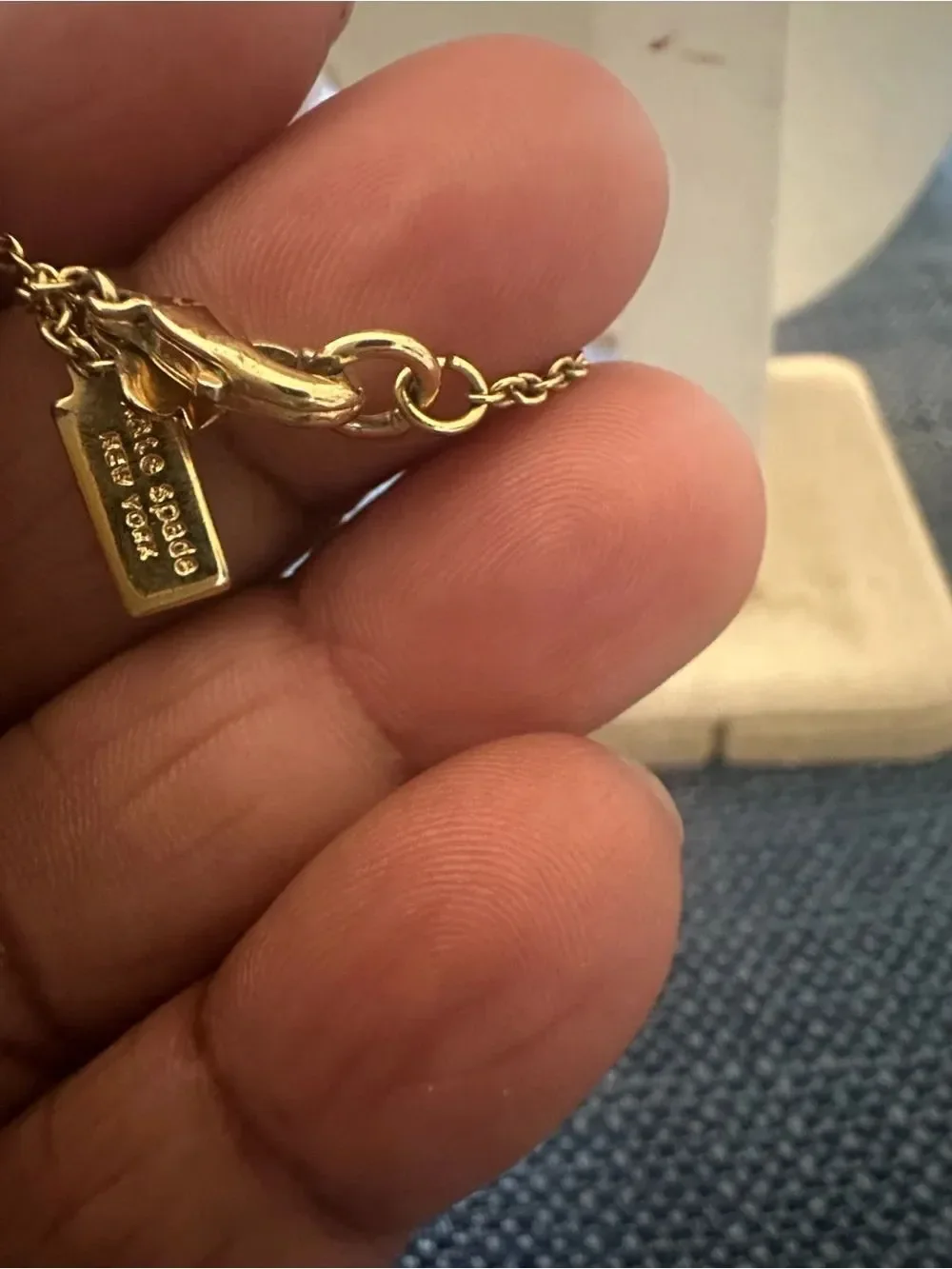Kate Spade Gold Plated Long Stunning Coral Magnesite Necklace